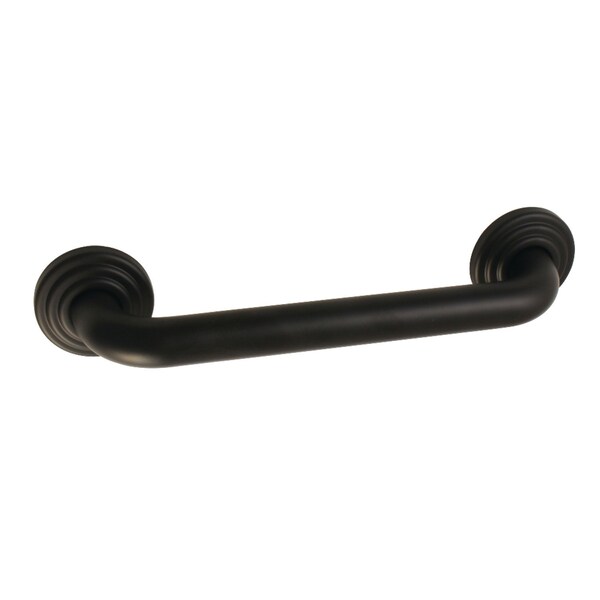 Modern DR314120 Restoration 12" Decorative 1-1/4" OD Grab Bar, Matte Black, 15.06 L, Brass